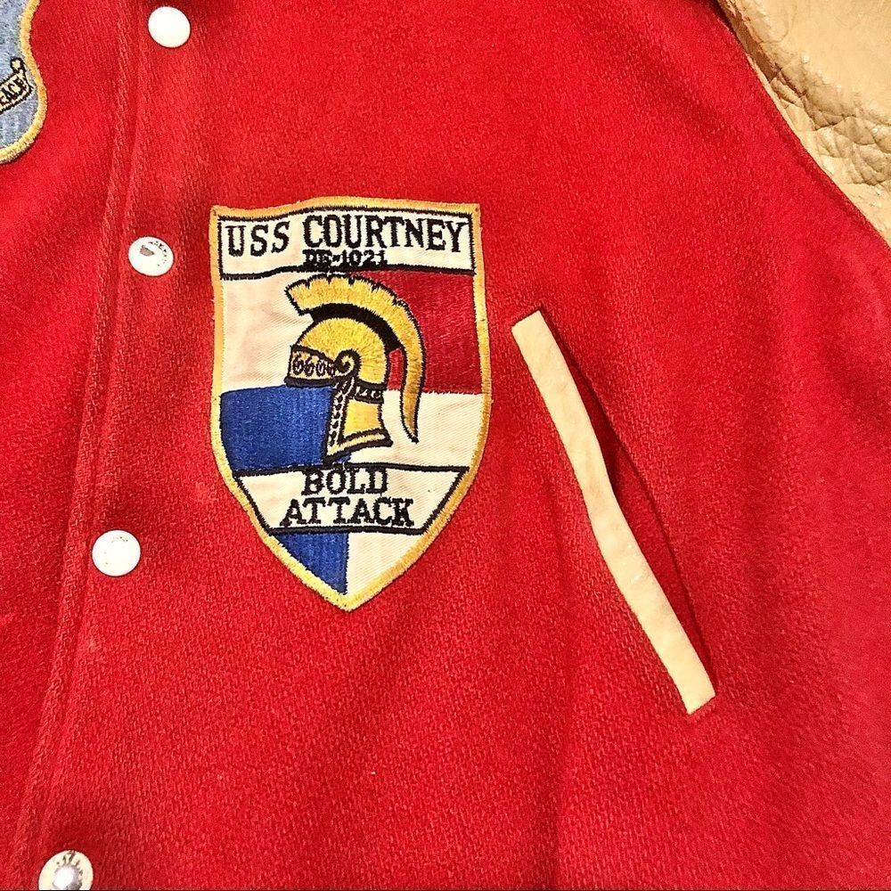 GAMEMASTER SPORTSWEAR Vtg 1960 Ohio State Letterman Jacket Coat Navy Wool Large - Picture 6 of 11